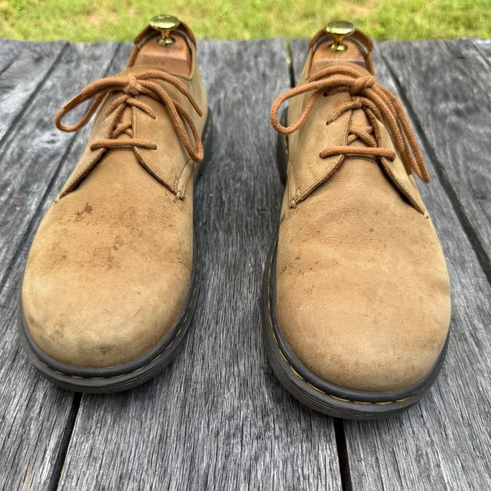Dr. Martens Elsfield Tan Nubuck Leather Oxford Shoes Mens 11 AW501